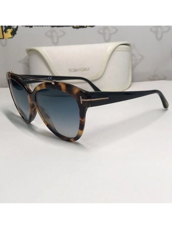 New Authentic Tortoise Shell Sunglasses with Gradient Lenses TF518 56W main image 6